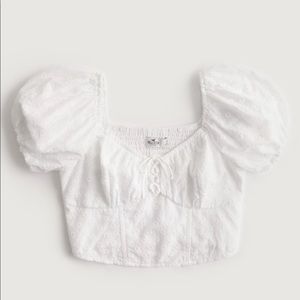 Hollister Smocked Back Short Sleeve Top